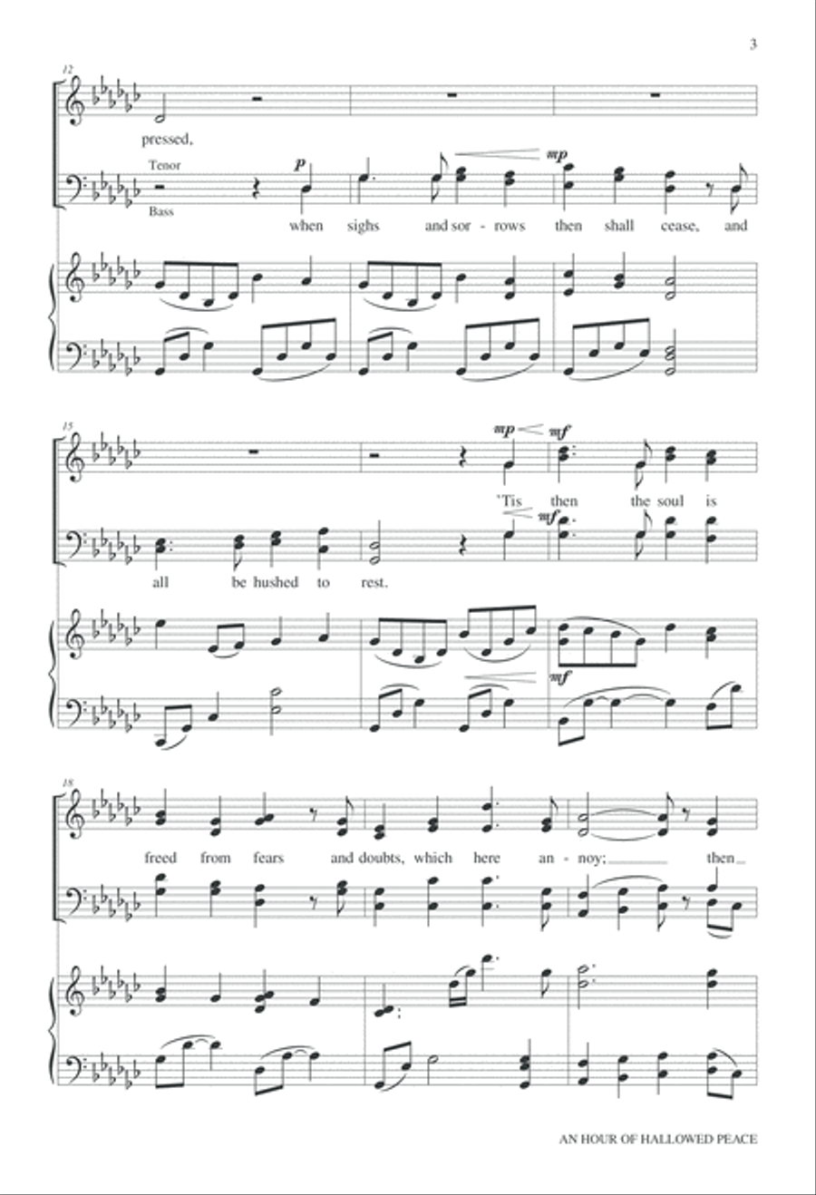 An Hour of Hallowed Peace 4-Part scores gallery preview page 4