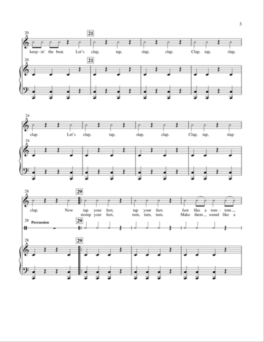 Body Percussion Body Percussion Choir scores gallery preview page 3