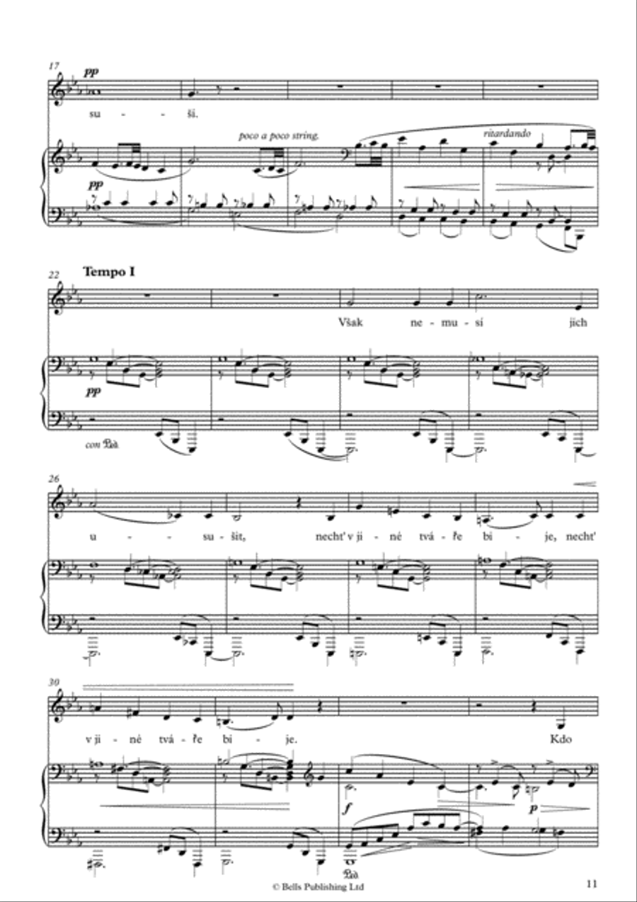 A les je tichy kolem kol, Op. 55 No. 3 (E-flat Major) Voice Solo scores gallery preview page 2