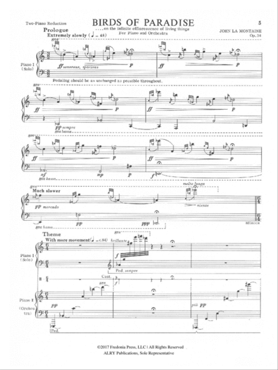 Birds of Paradise (Two Pianos) 2 Pianos, 4-Hands scores gallery preview page 2