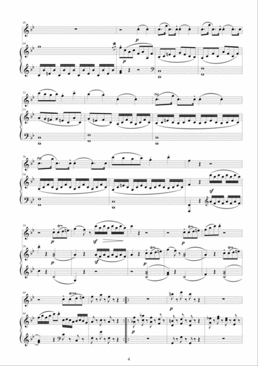 Mozart - Violin Sonata No.32 in B flat major K 454 for Violin and Piano - Score and Part Violin Solo scores gallery preview page 4