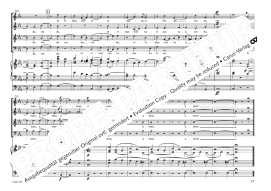 Missa sacra C Minor 4-Part scores gallery preview page 38