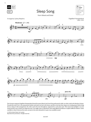 Sleep Song (Grade 3, B1, from the ABRSM Violin Syllabus from 2024)