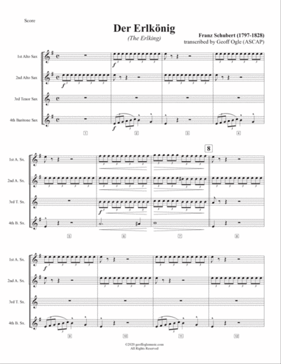 Der Erlkönig Der Erlkönig Woodwind Quartet scores gallery preview page 2