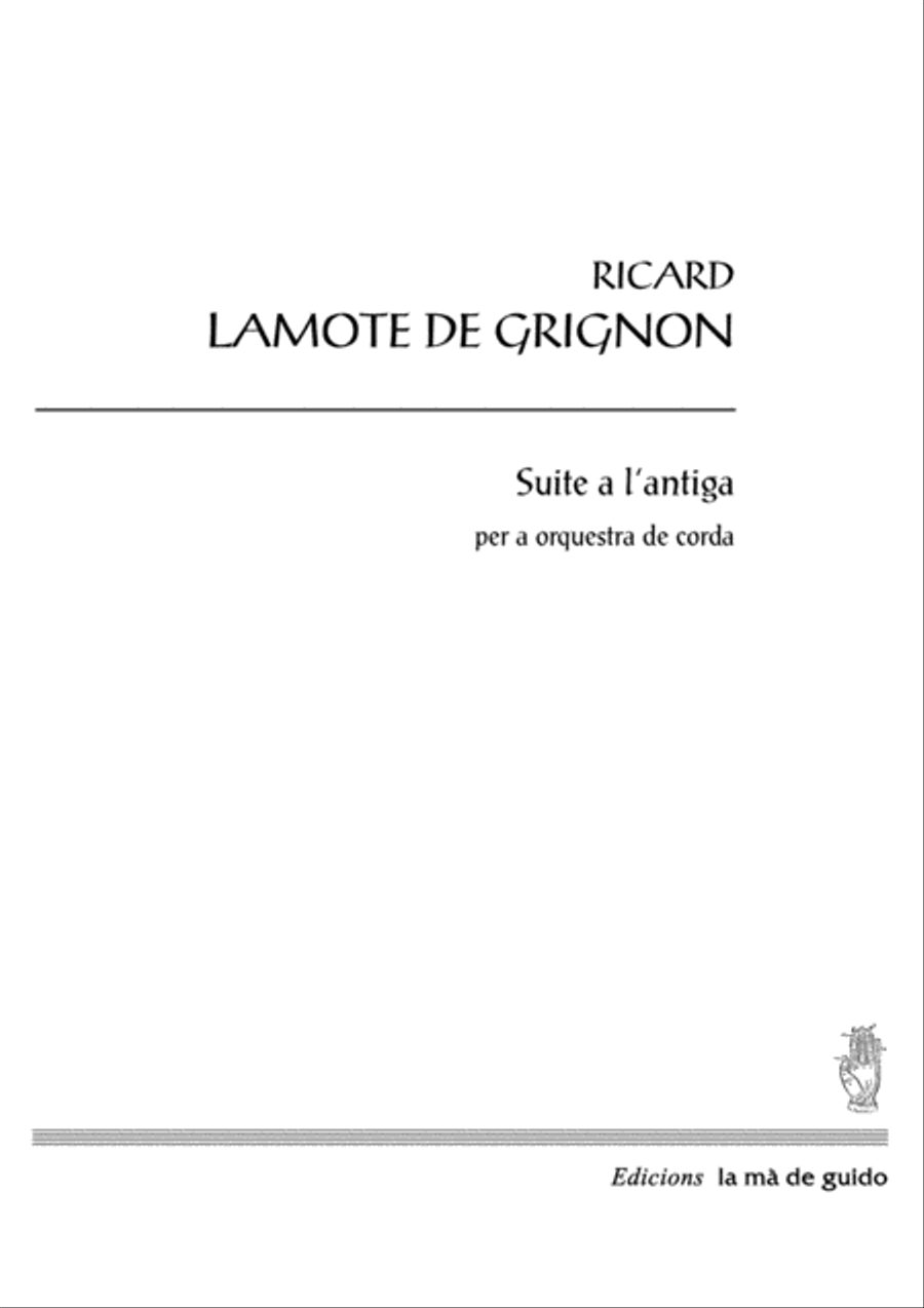 Suite a l'antiga - Score Only String Orchestra scores gallery preview page 1