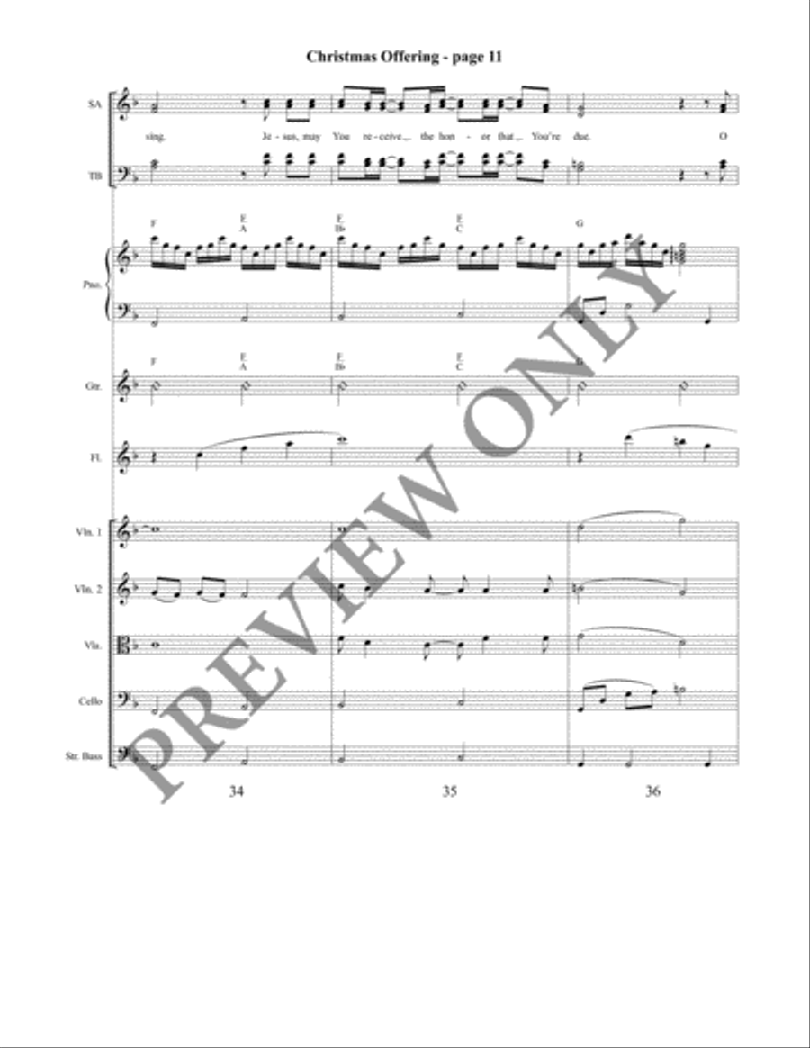 Christmas Offering Christmas Offering 4-Part scores gallery preview page 12