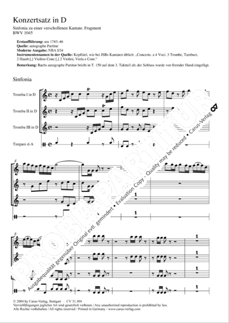 Bach for Brass 4: Works for orchestra Collection / Songbook scores gallery preview page 8
