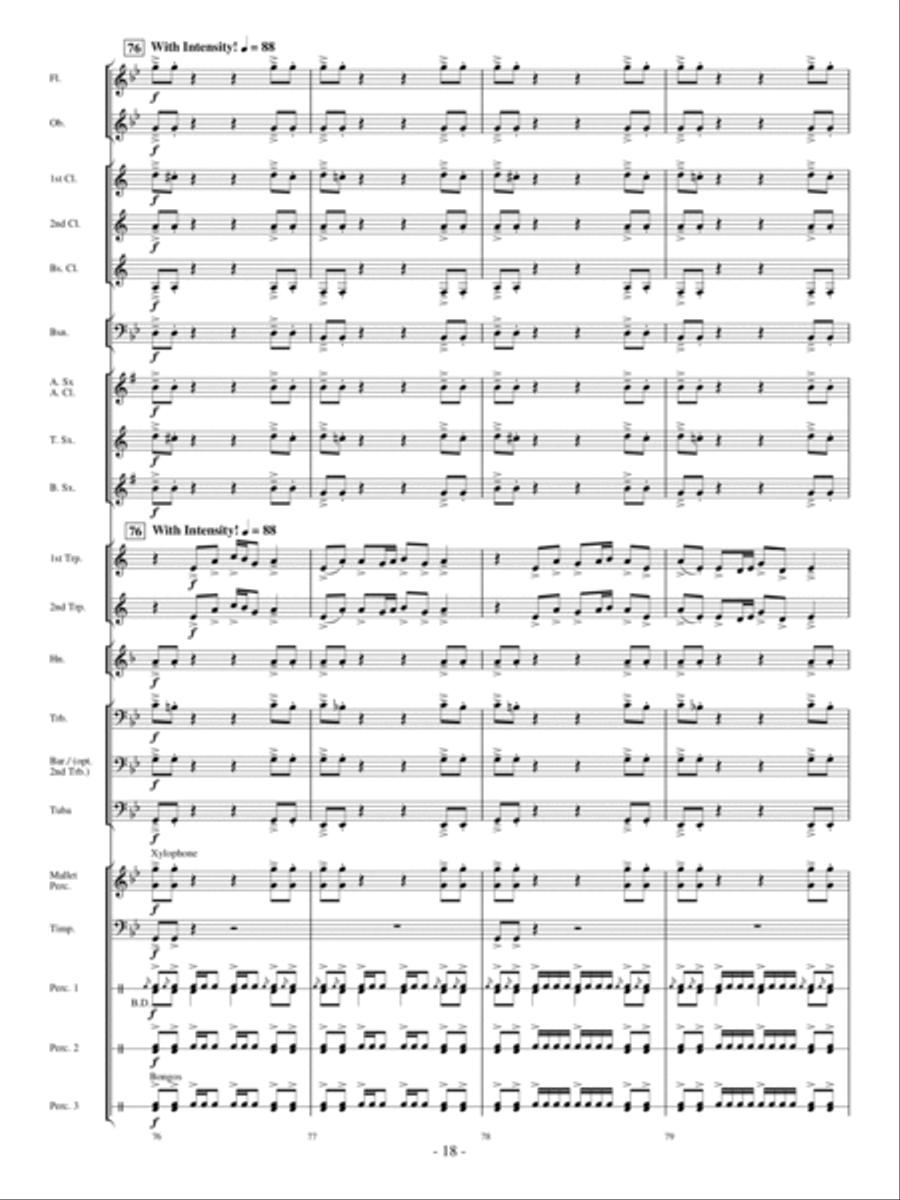 Panther In The Sky Concert Band scores gallery preview page 17