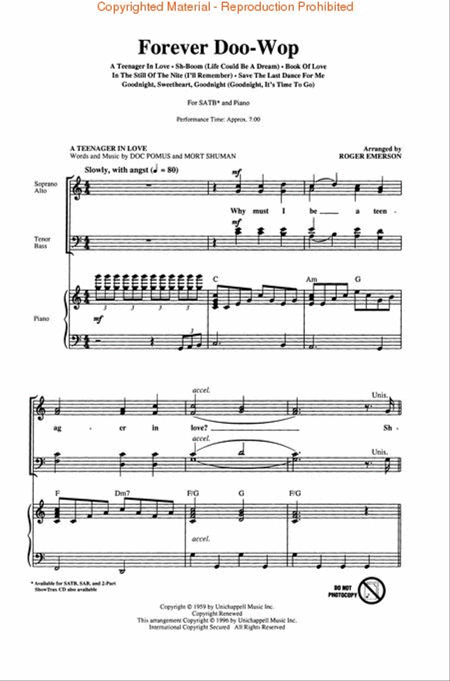 Forever Doo-Wop (Medley) Forever Doo-Wop (Medley) 4-Part scores gallery preview page 2