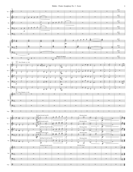 Finale, from Symphony No. 2 "Resurrection" (for Brass Quintet and Organ) image number null