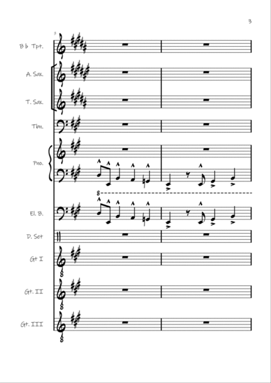 Seinfeld Theme Concert Band scores gallery preview page 3