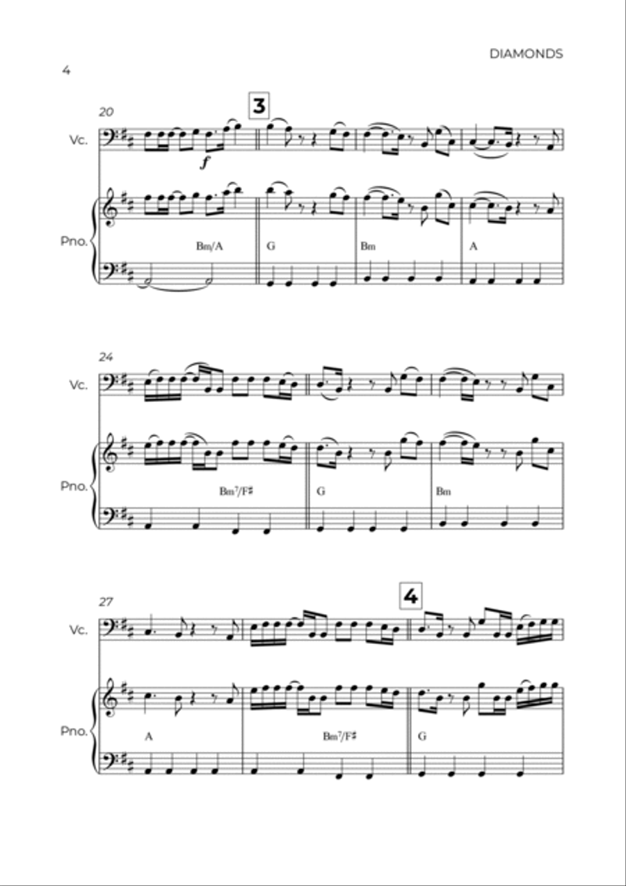 Diamonds Piano scores gallery preview page 4