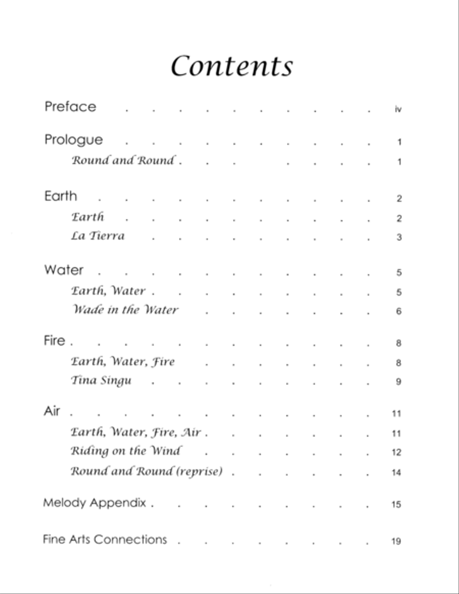 Earth, Water, Fire, Air Unison Choir scores gallery preview page 2