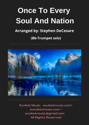 Book cover for Once To Every Soul And Nation (Bb-Trumpet solo and Piano)