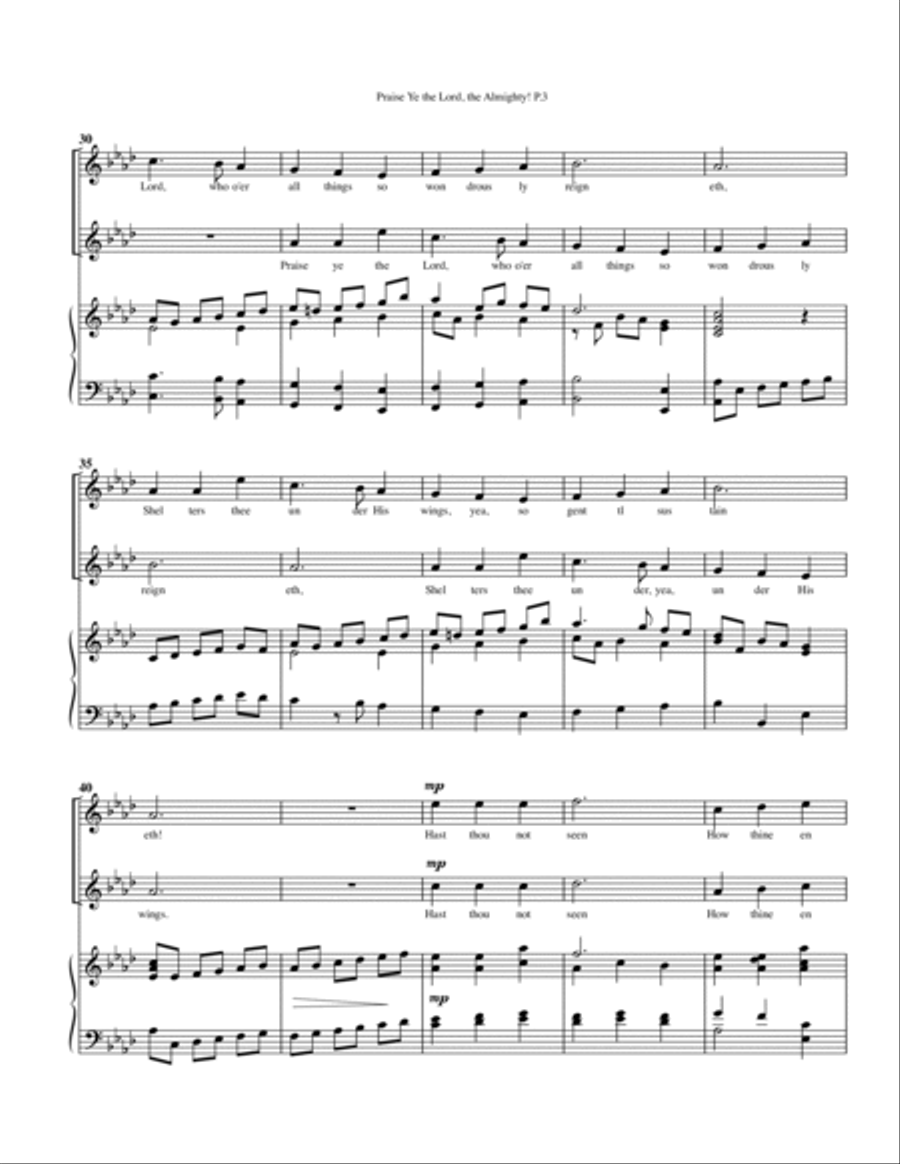 Praise to the Lord, the Almighty--Vocal Duet.pdf Vocal Duet scores gallery preview page 4