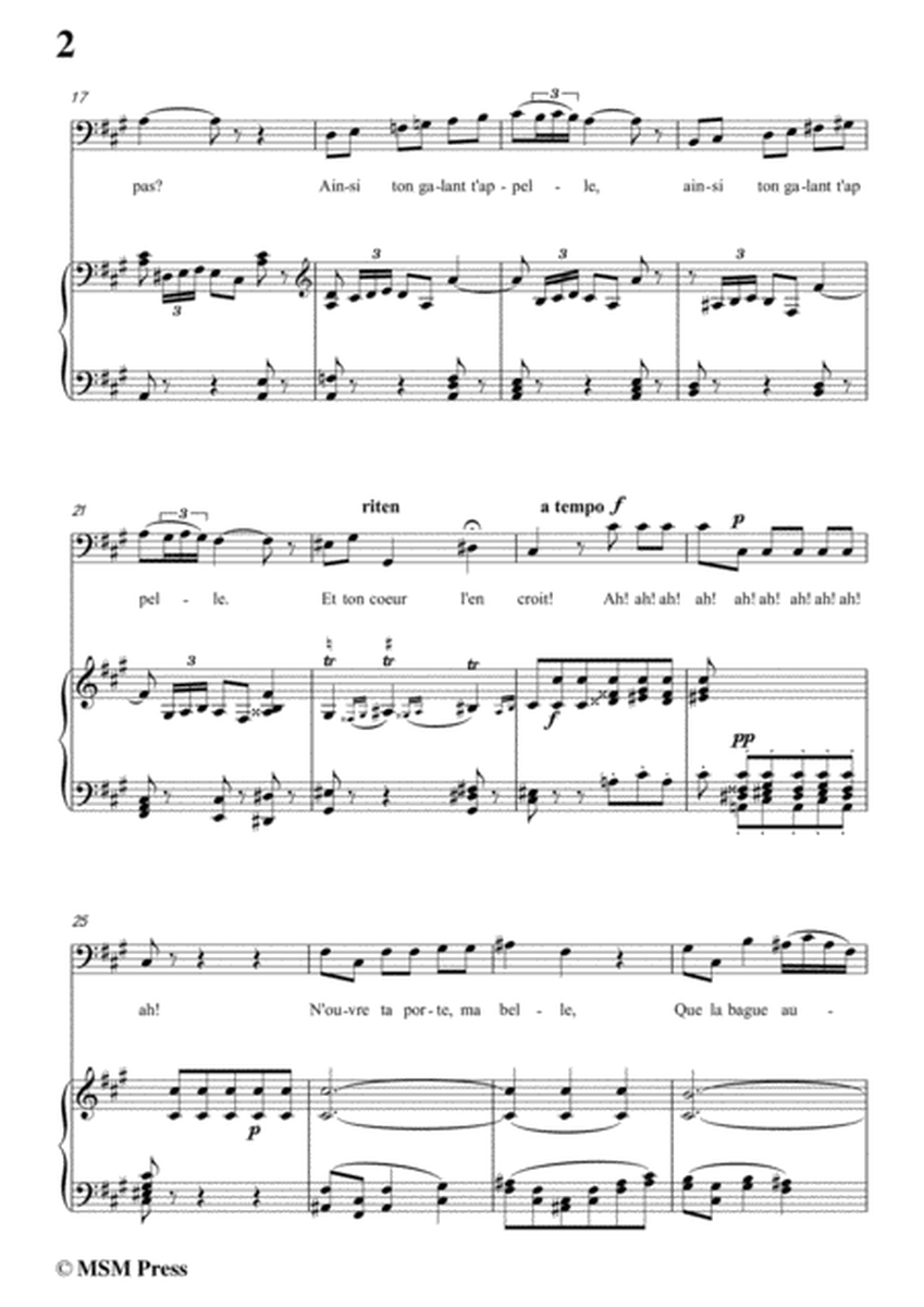 Gounod-Vous qui faites l'esdormie in f sharp minor, for Voice and Piano image number null