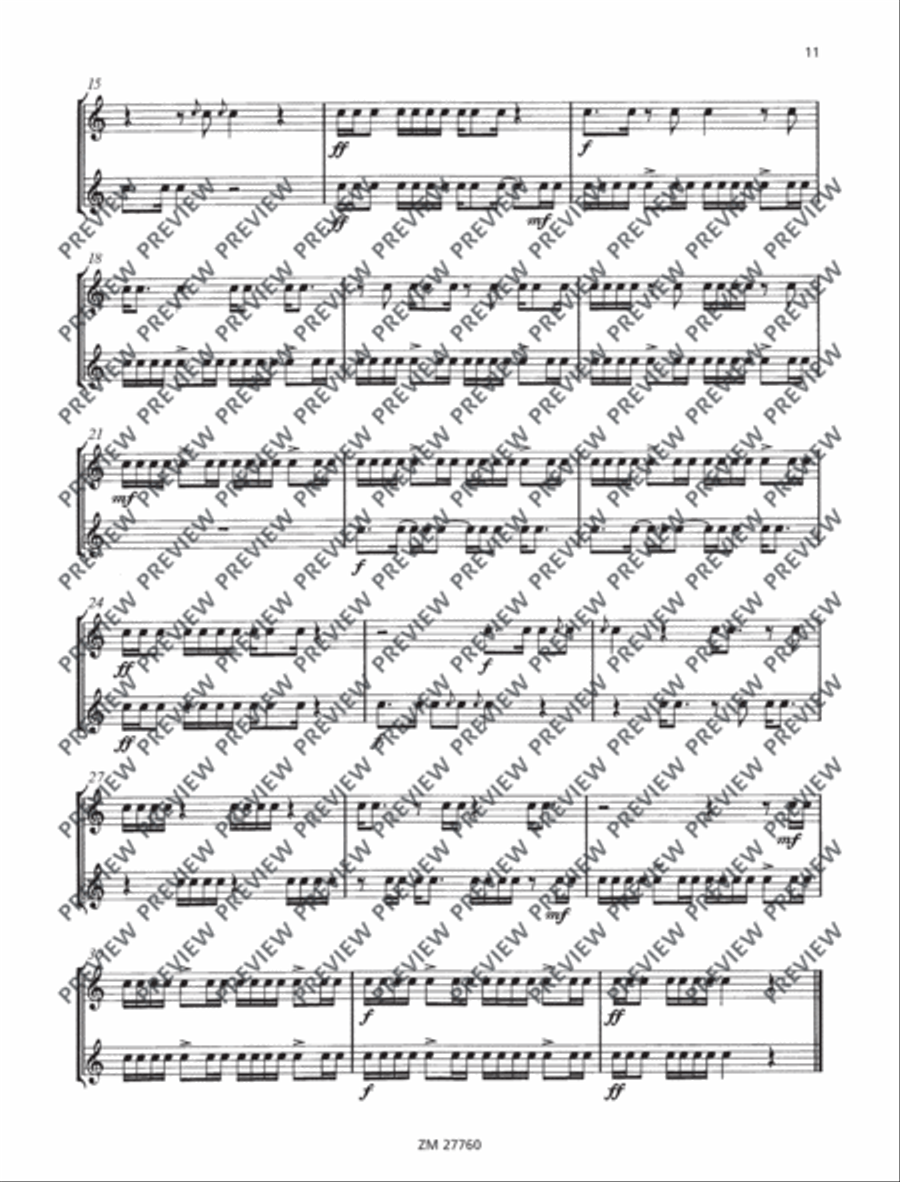 Fifteen Études Snare Drum scores gallery preview page 12