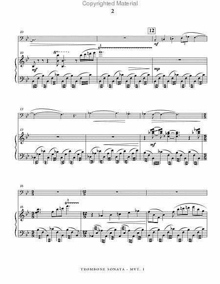 Trombone Sonata (score & 1 part) image number null