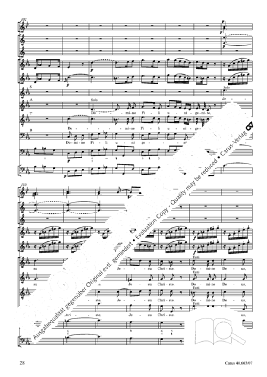 Grosse Orgelsolomesse in Es 4-Part scores gallery preview page 41