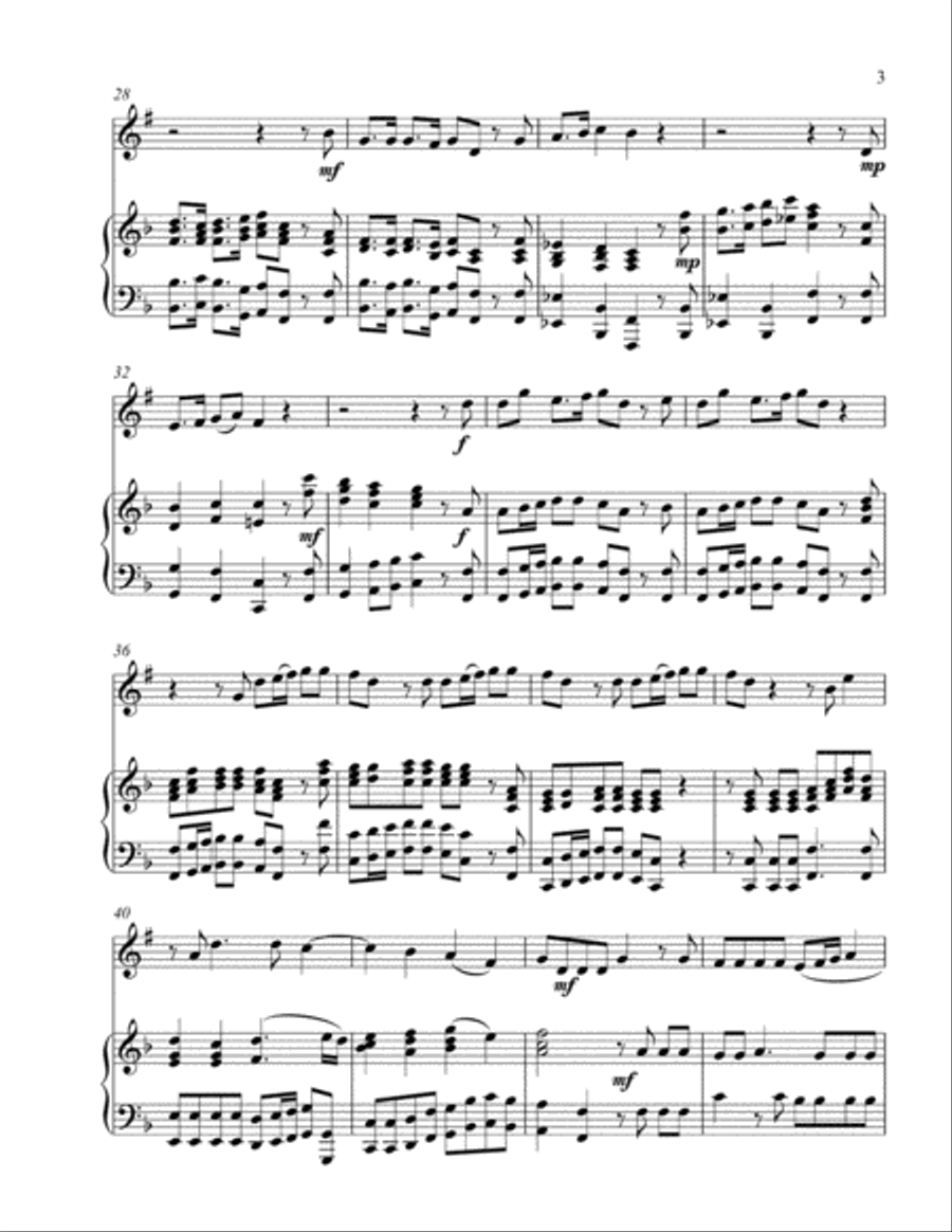 Lift Up Ye Heads O Ye Gates (treble Bb instrument solo) Piano scores gallery preview page 4