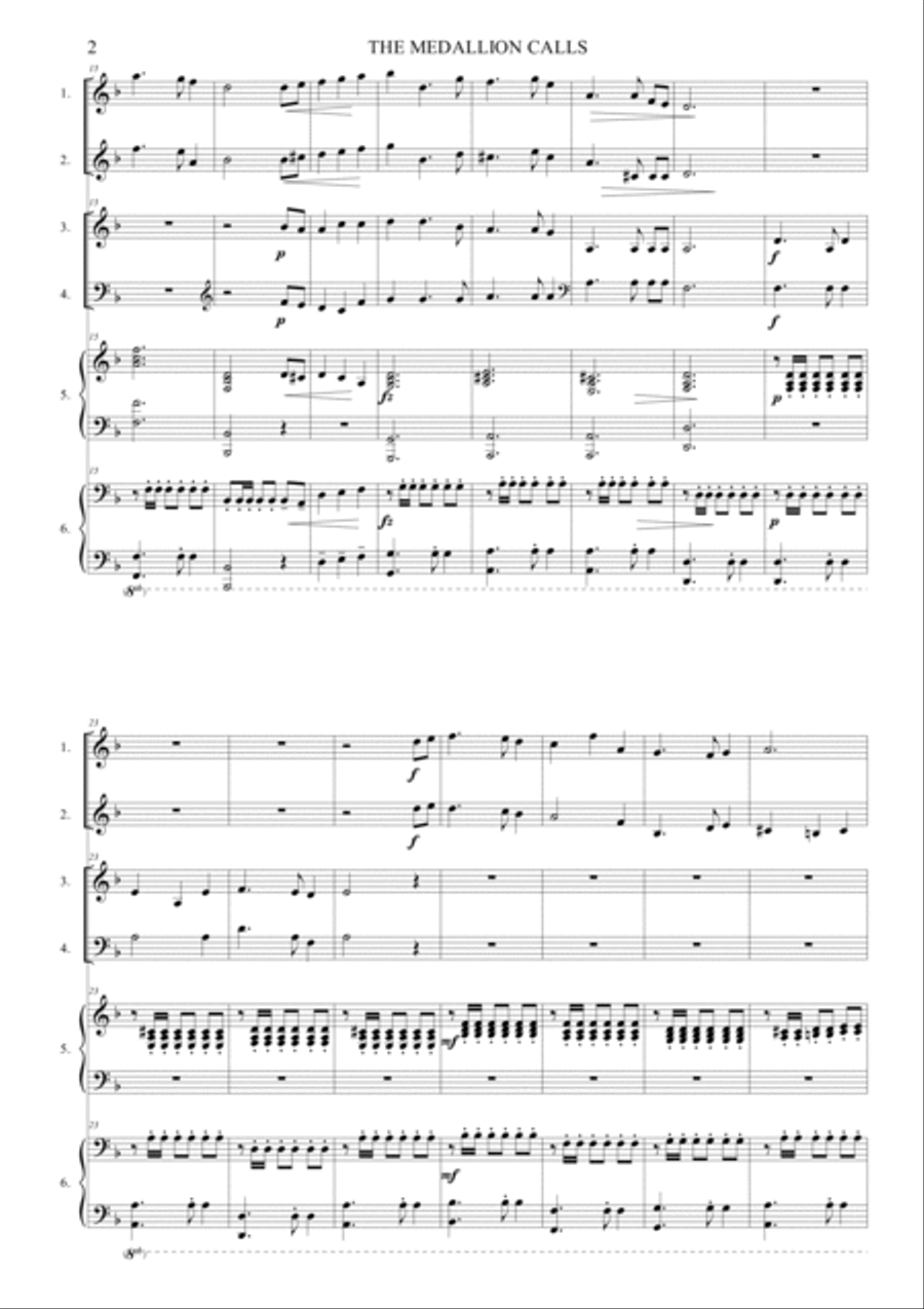 The Medallion Calls Large Ensemble scores gallery preview page 2