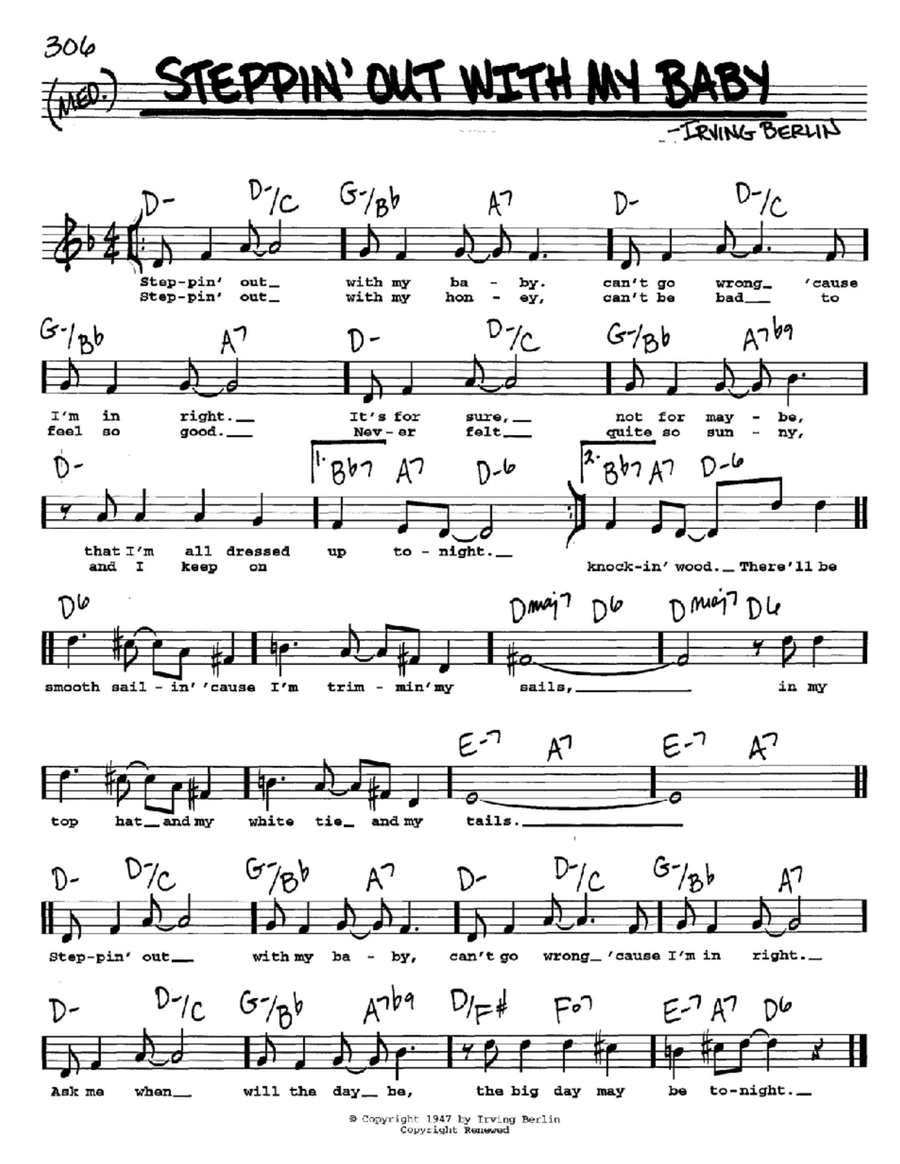 Steppin' Out With My Baby Voice scores gallery preview page 1