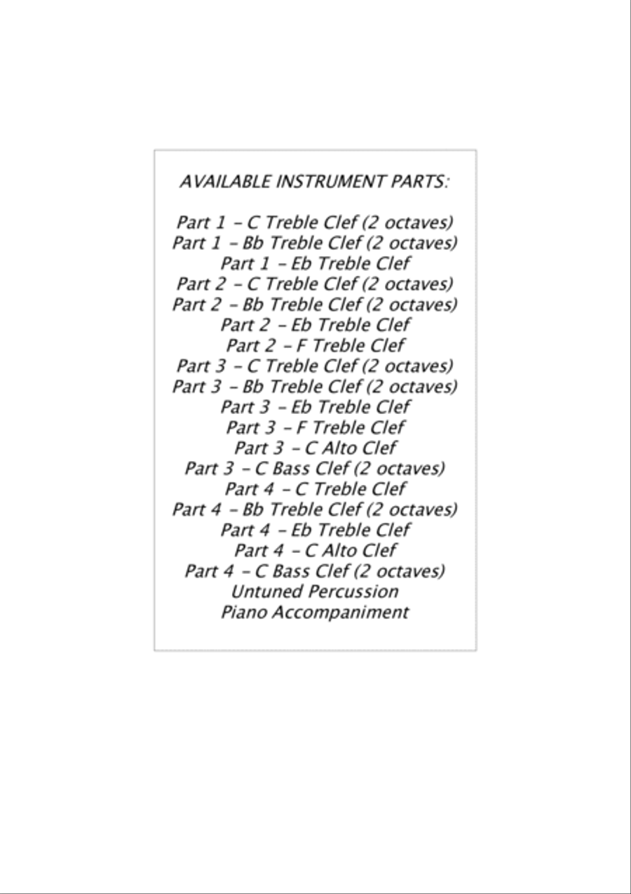 Carols for Four (or more) - 15 Carols with Flexible Instrumentation - Full Score - Score Only Concert Band scores gallery preview page 2