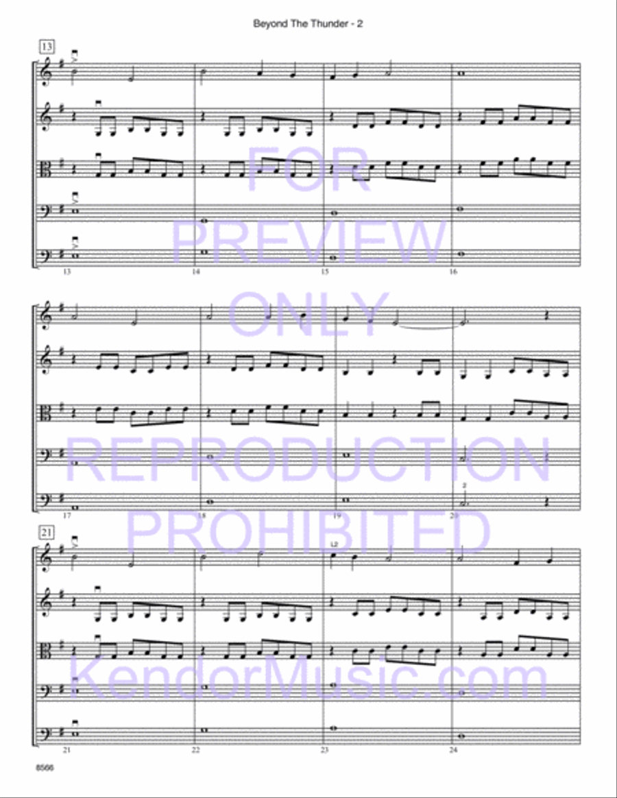 Beyond The Thunder String Orchestra scores gallery preview page 4