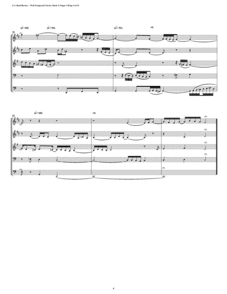 Fugue 03 from Well-Tempered Clavier, Book 2 (Conical Brass Quintet) image number null