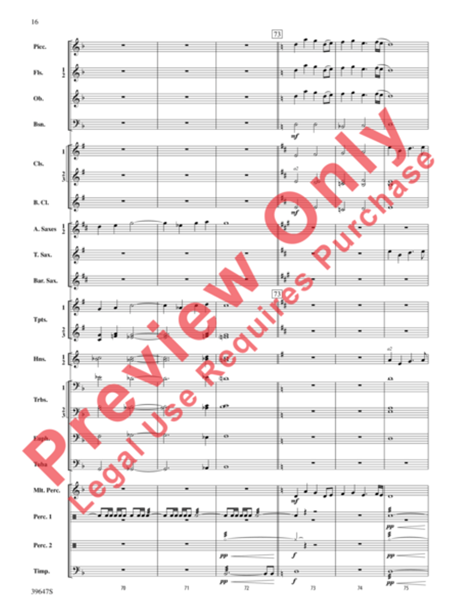 Oak Island Odyssey Concert Band scores gallery preview page 17
