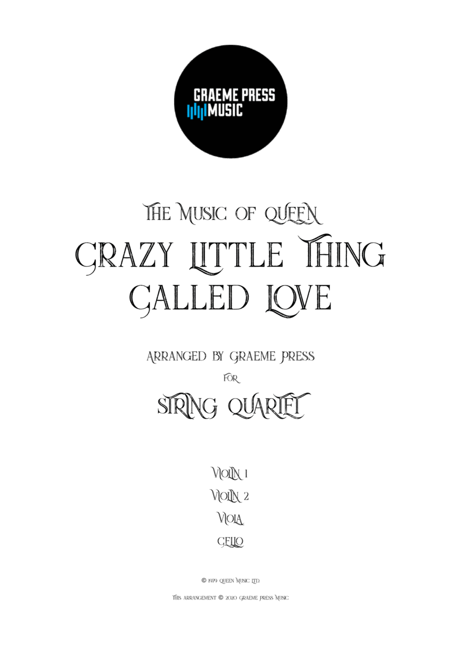 Crazy Little Thing Called Love String Quartet scores gallery preview page 1