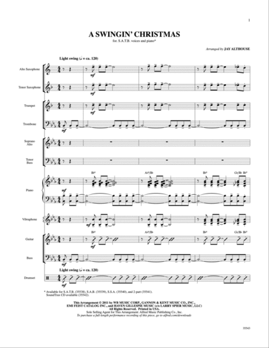 A Swingin' Christmas Choir scores gallery preview page 2