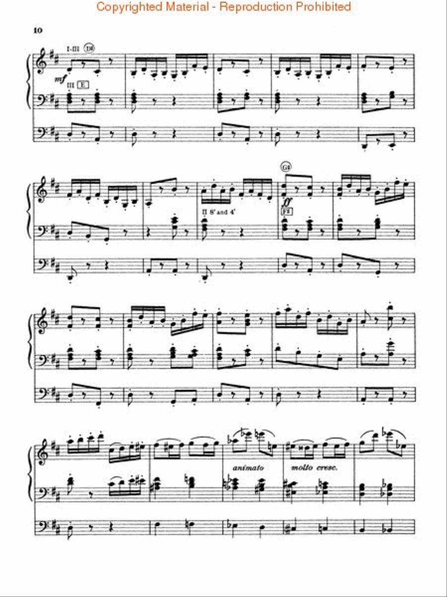 Pomp and Circumstance, Military March #1 in D Organ scores gallery preview page 4