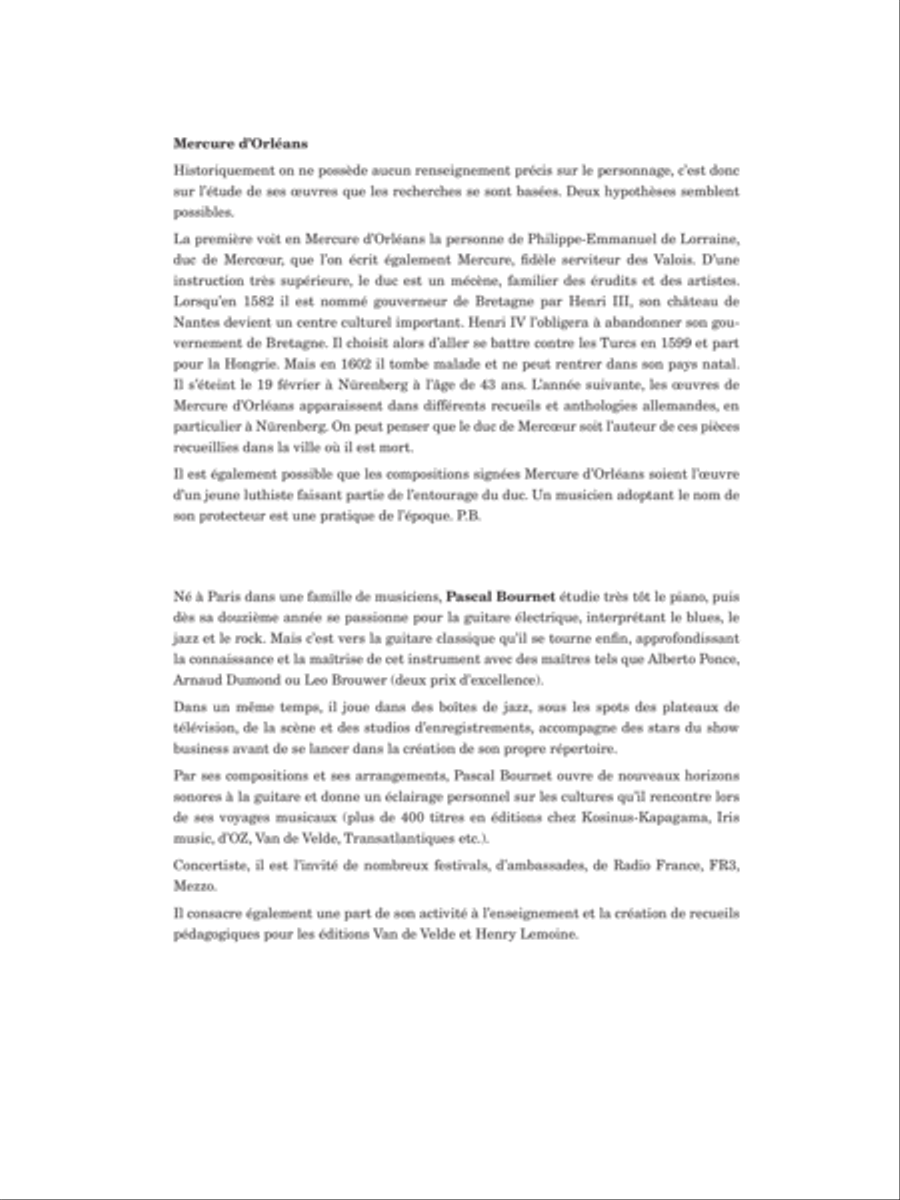 Danses de la Renaissance Classical Guitar scores gallery preview page 2