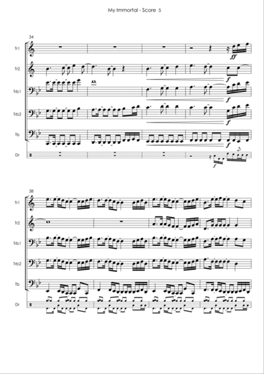 My Immortal My Immortal School and Community scores gallery preview page 5