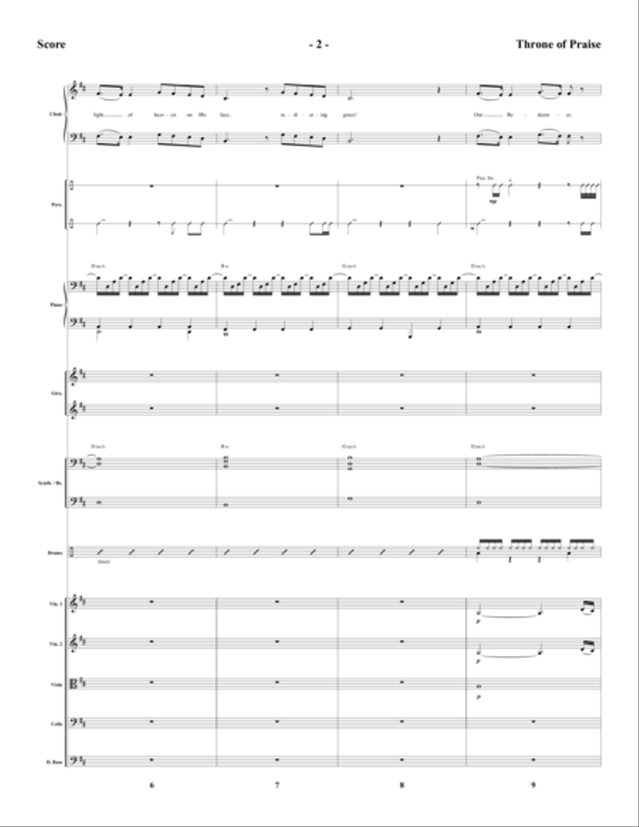 Throne of Praise - Full Score Choir scores gallery preview page 2