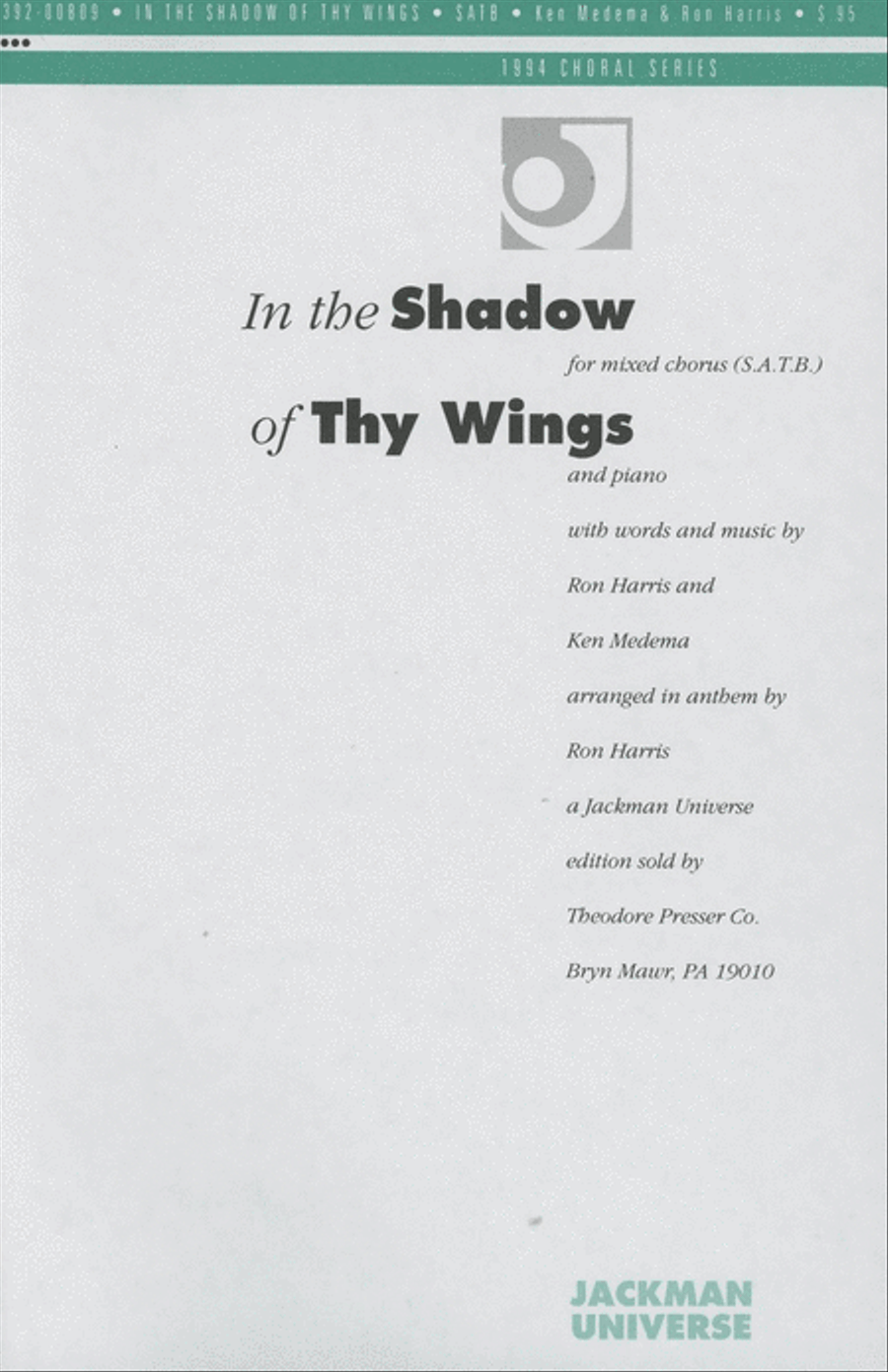 In the Shadow of Thy Wings - SATB 4-Part scores gallery preview page 1