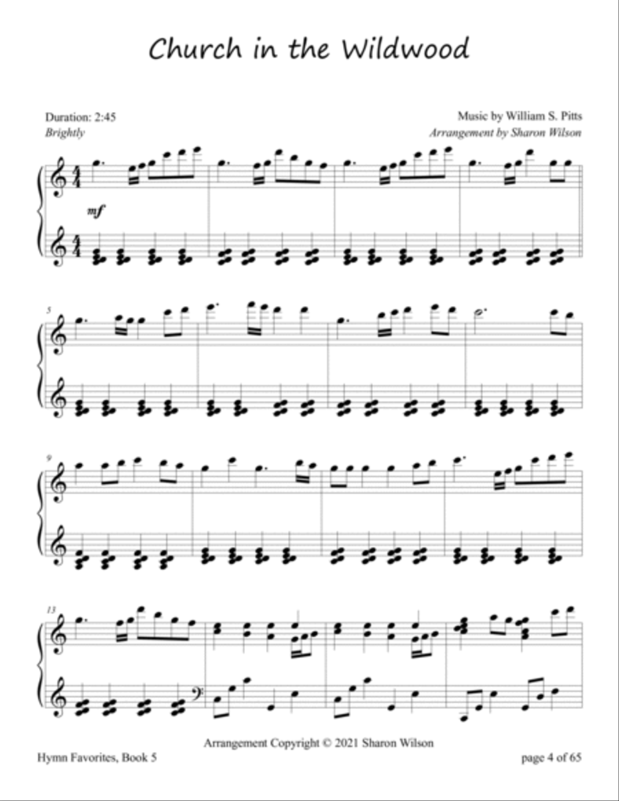 Hymn Favorites, Book 5 - A Collection of Sixteen Piano Solos Piano Solo scores gallery preview page 5