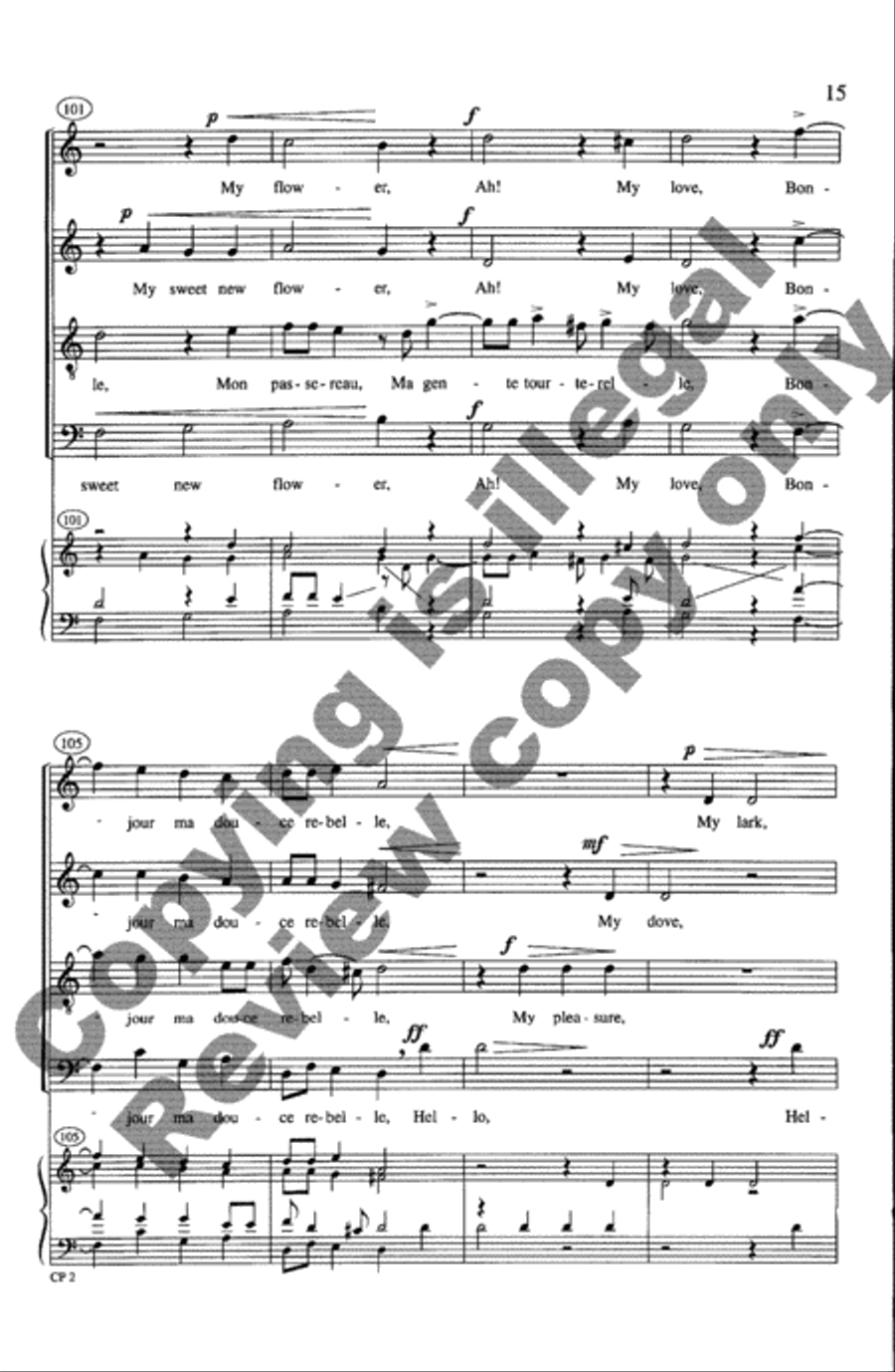 Bon Jour, Mon Coeur Bon Jour, Mon Coeur 4-Part scores gallery preview page 30