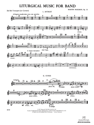 Liturgical Music for Band, Op. 33: 2nd B-flat Trumpet