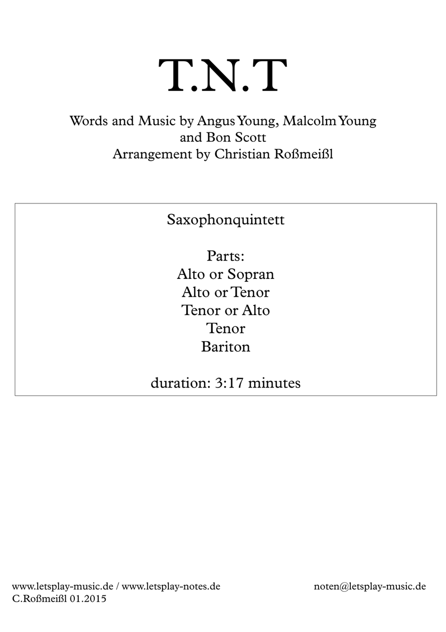 T.n.t. Woodwind Quintet scores gallery preview page 1