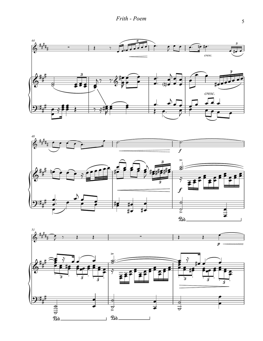 Poem for Trumpet or Flugelhorn & Piano Brass Duet scores gallery preview page 5