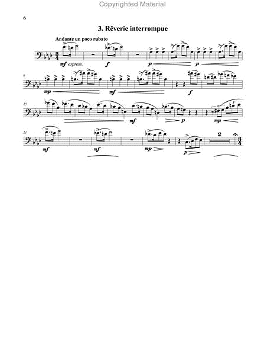 Four Pieces Op. 40 for Euphonium and Piano Euphonium scores gallery preview page 4