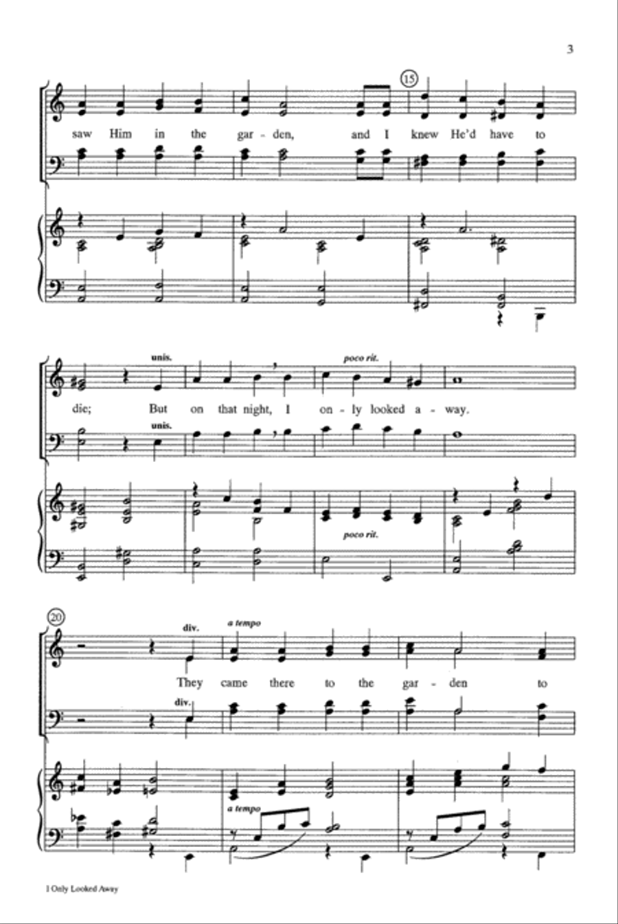 I Only Looked Away 4-Part scores gallery preview page 3