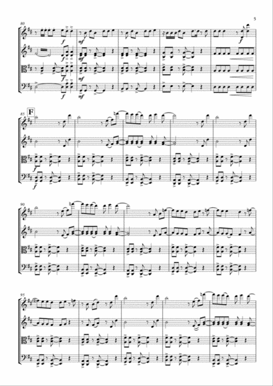 Sugar String Quartet scores gallery preview page 6