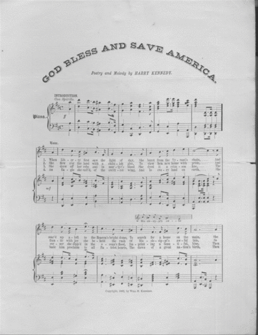 God Bless & Save America. National Patriotic Song Voice scores gallery preview page 2