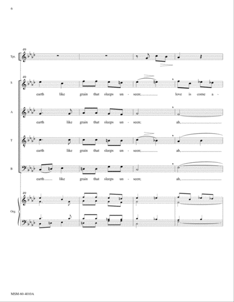 Now the Green Blade Rises Choir scores gallery preview page 6