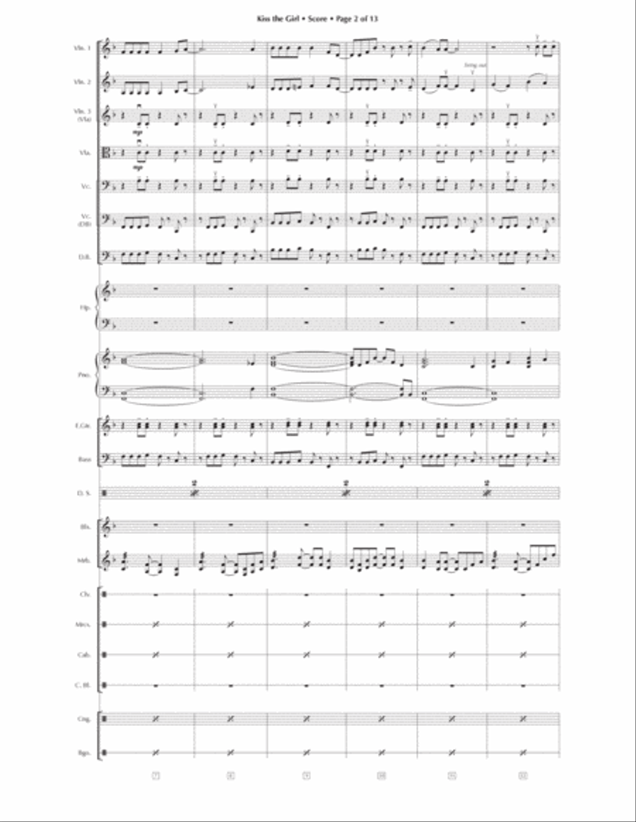Kiss The Girl - Score Only String Orchestra scores gallery preview page 4