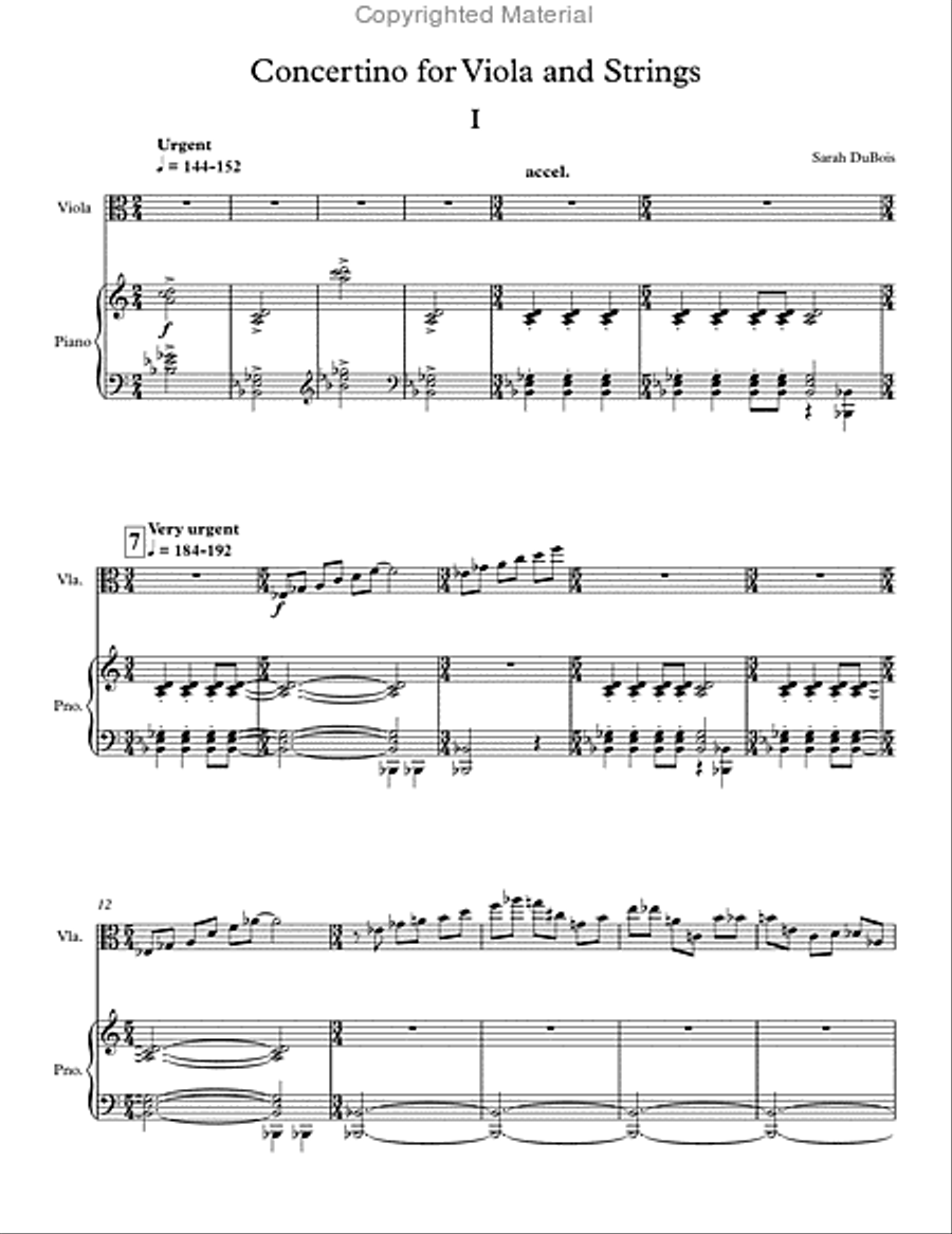 Concertino for Viola and Strings Chamber Music scores gallery preview page 2