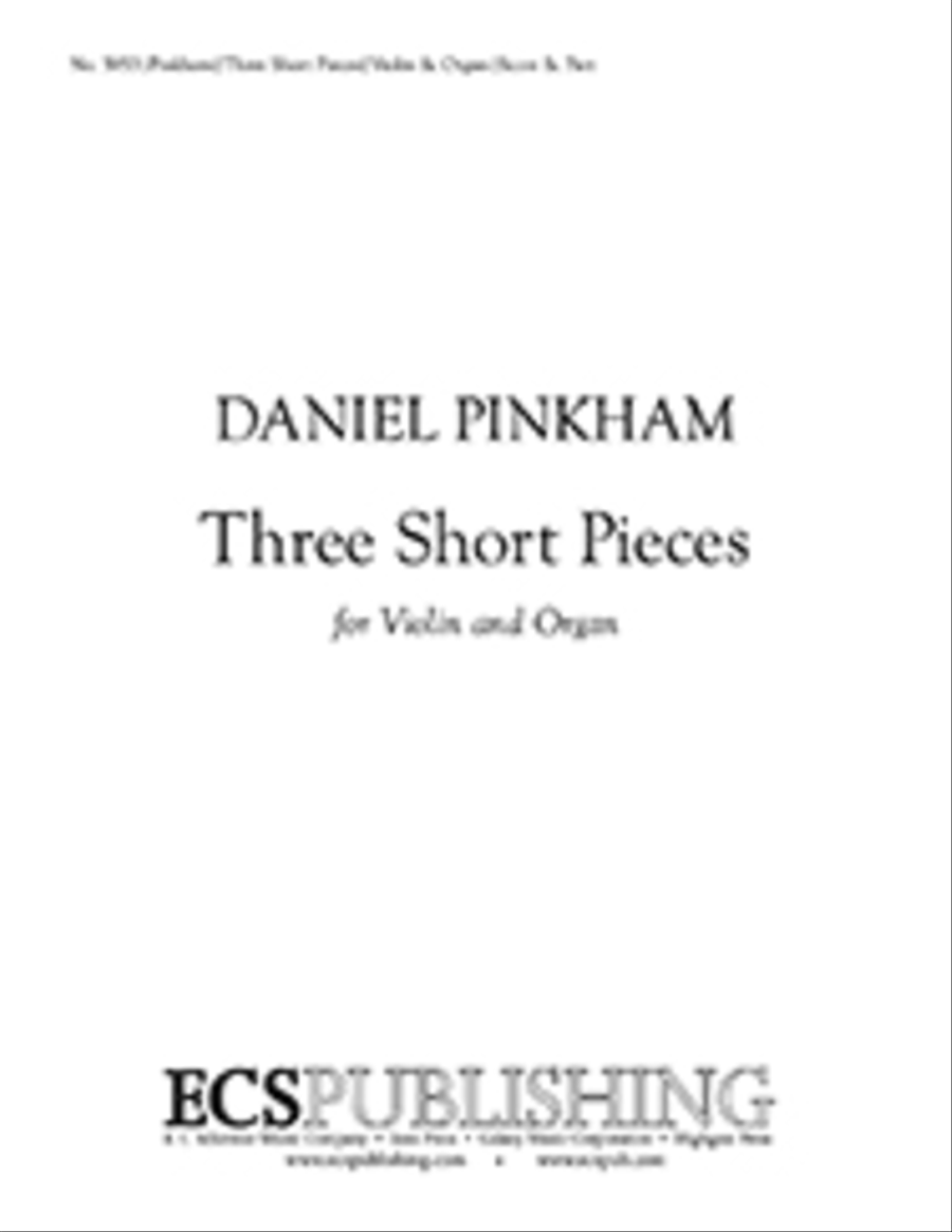 Three Short Pieces Violin scores gallery preview page 1